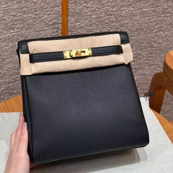 Premium Togo Leather Backpack  | Chic 22cm Travel Backpack main image 8